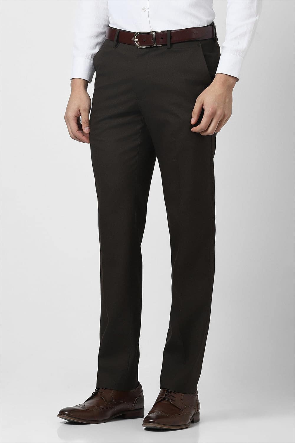 van heusen men's slim pants (vhtffslbx55586 brown
