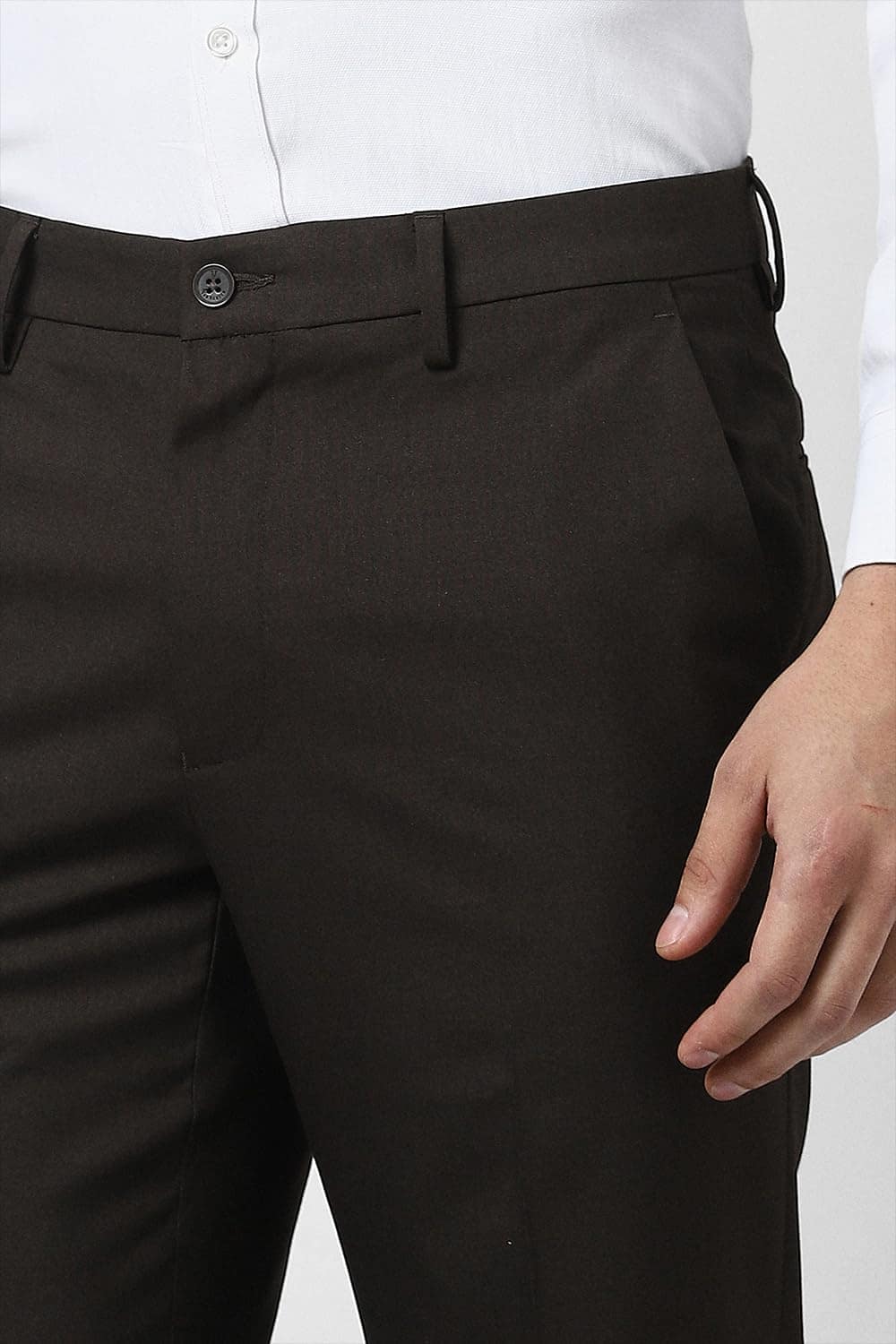 van heusen men's slim pants (vhtffslbx55586 brown