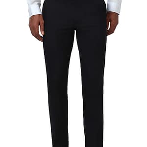 peter england men mid rise slim pants (petfwnspo79135 navy, 30