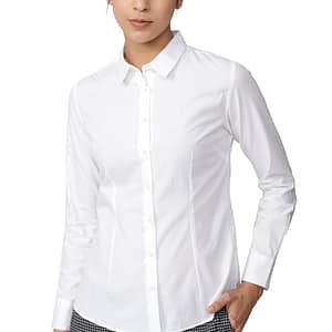 van heusen cotton women's solid regular fit shirt (vwsfcrgfw79450 white, xl
